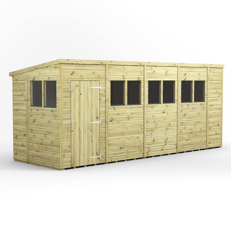 18x6 Premium Pent Shed